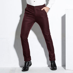 2017 New Fashion Dress Pants For Men Slim Formal Trousers Wedding Suit Pants Work Office Long Trousers